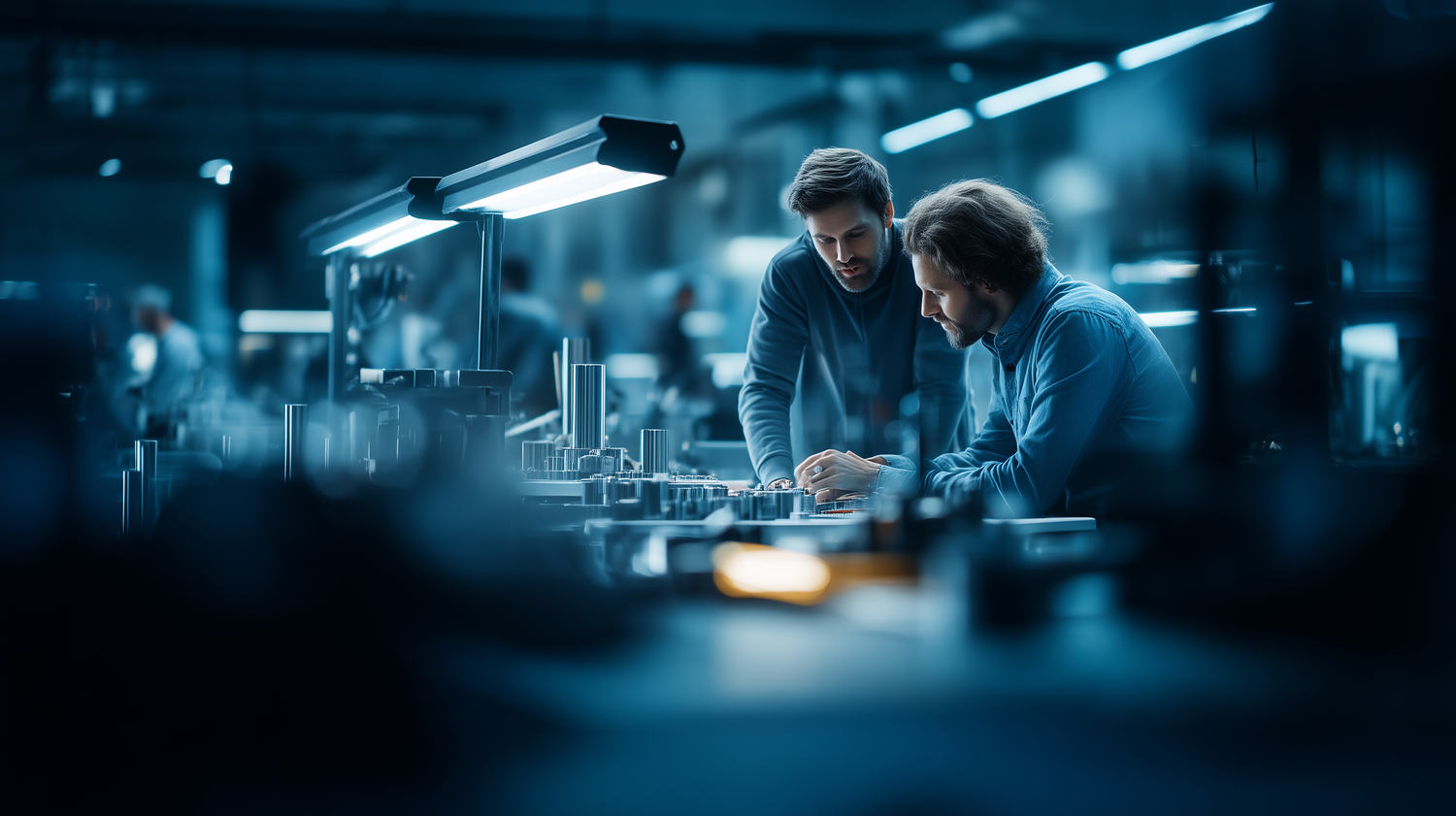 Two engineers discussing Oemeta.